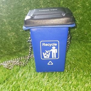 Small Royal Blue "Recycle" Crossbody Bag